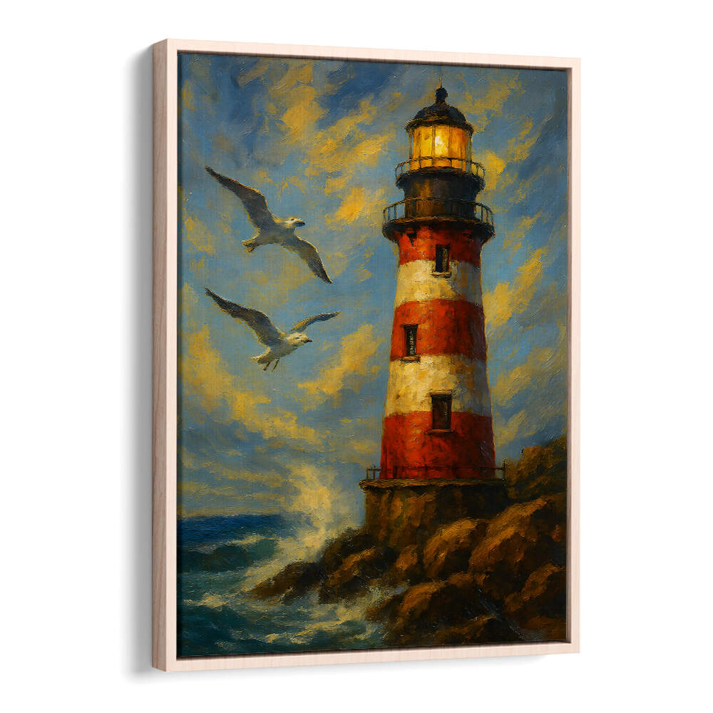 BEACON OF THE RED TOWER , EXPRESSIONISM PAINTINGS