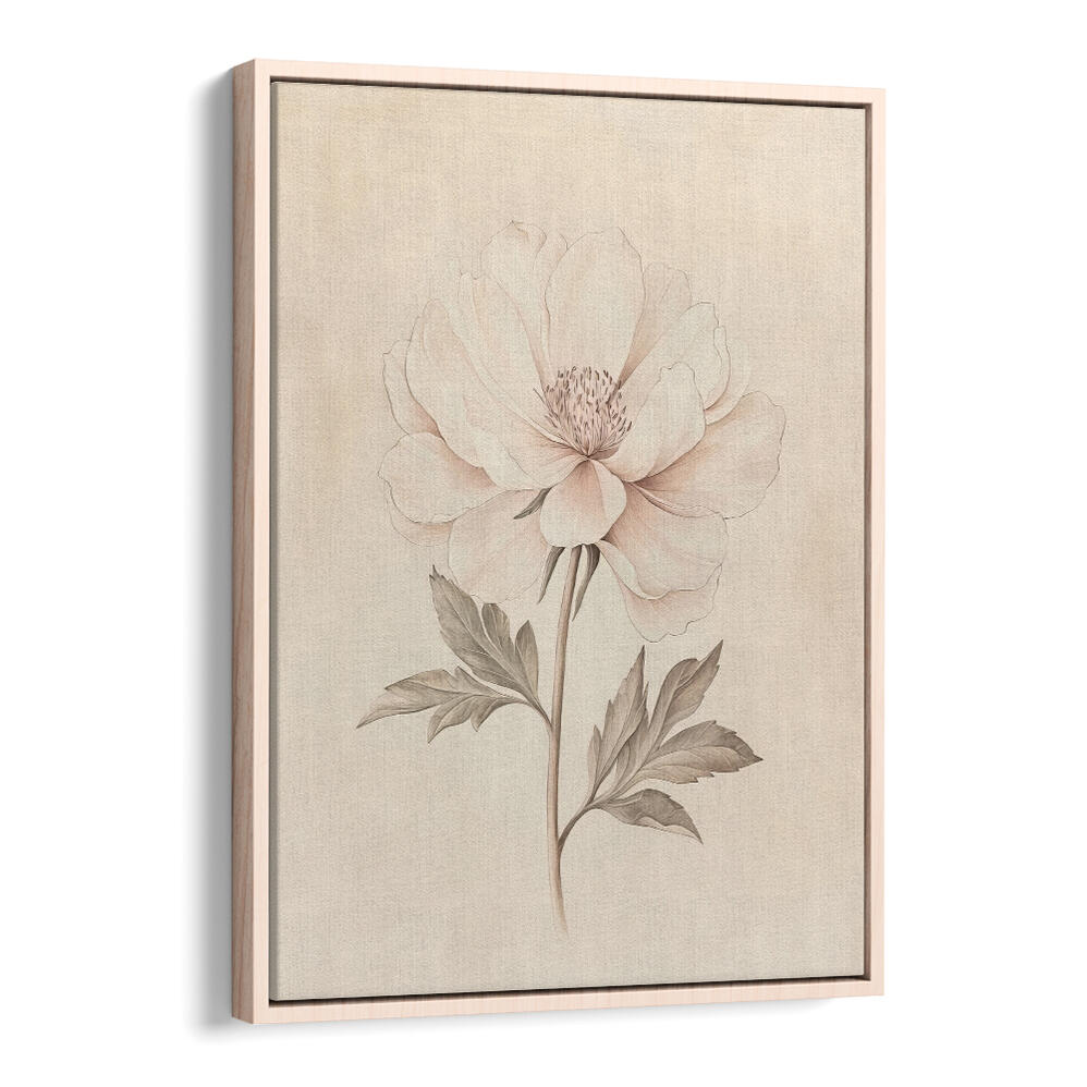BEIGE FLOWER , FLORAL FLOWER PAINTINGS