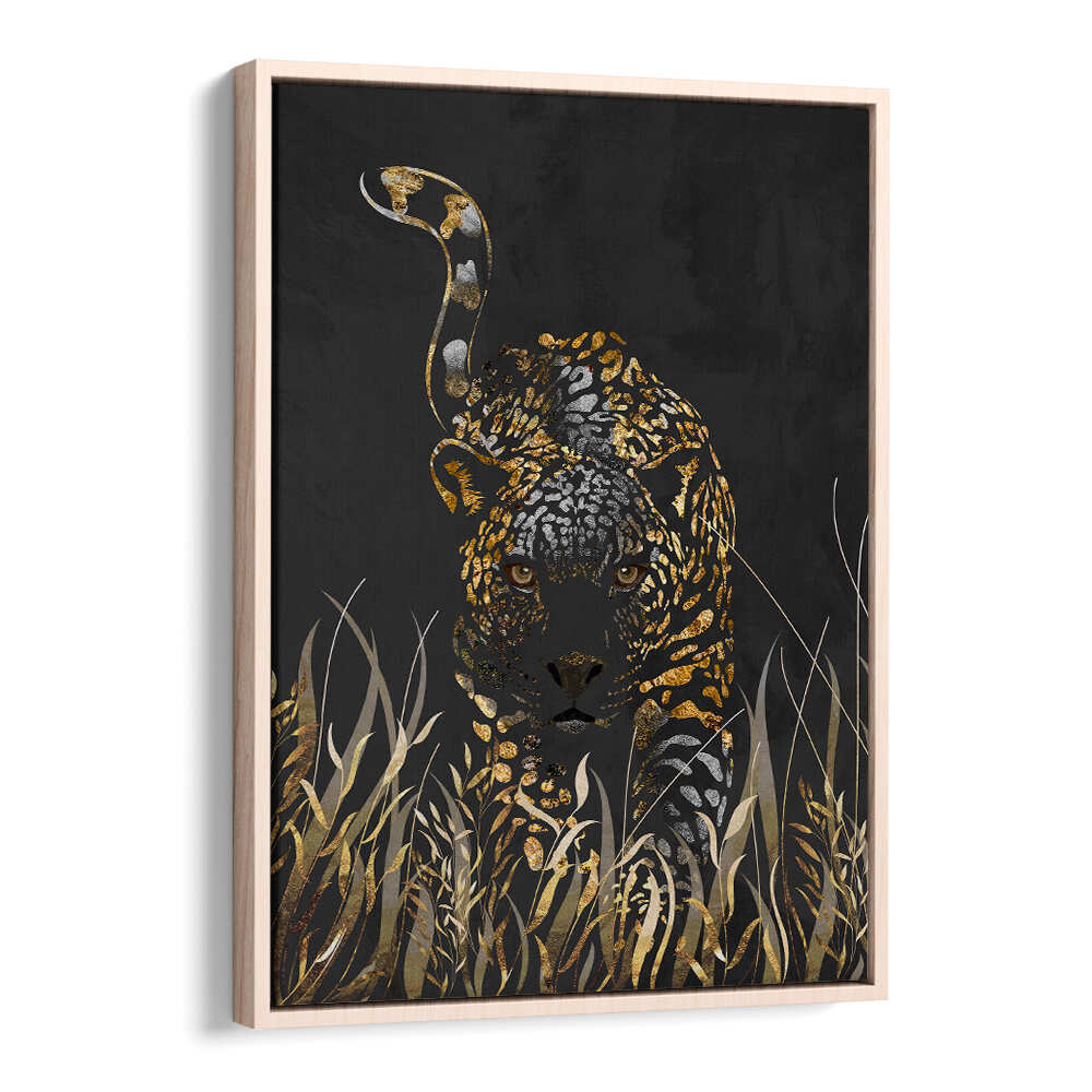 BLACK GOLD JAGUAR , ANIMAL PAINTINGS