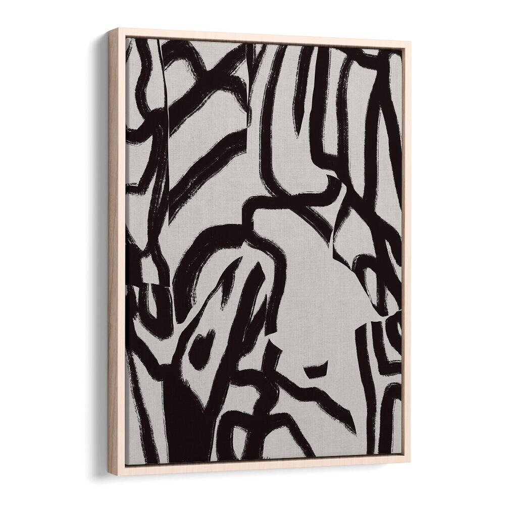 BLACK LINE IN GREY , ABSTRACT PAINTINGS