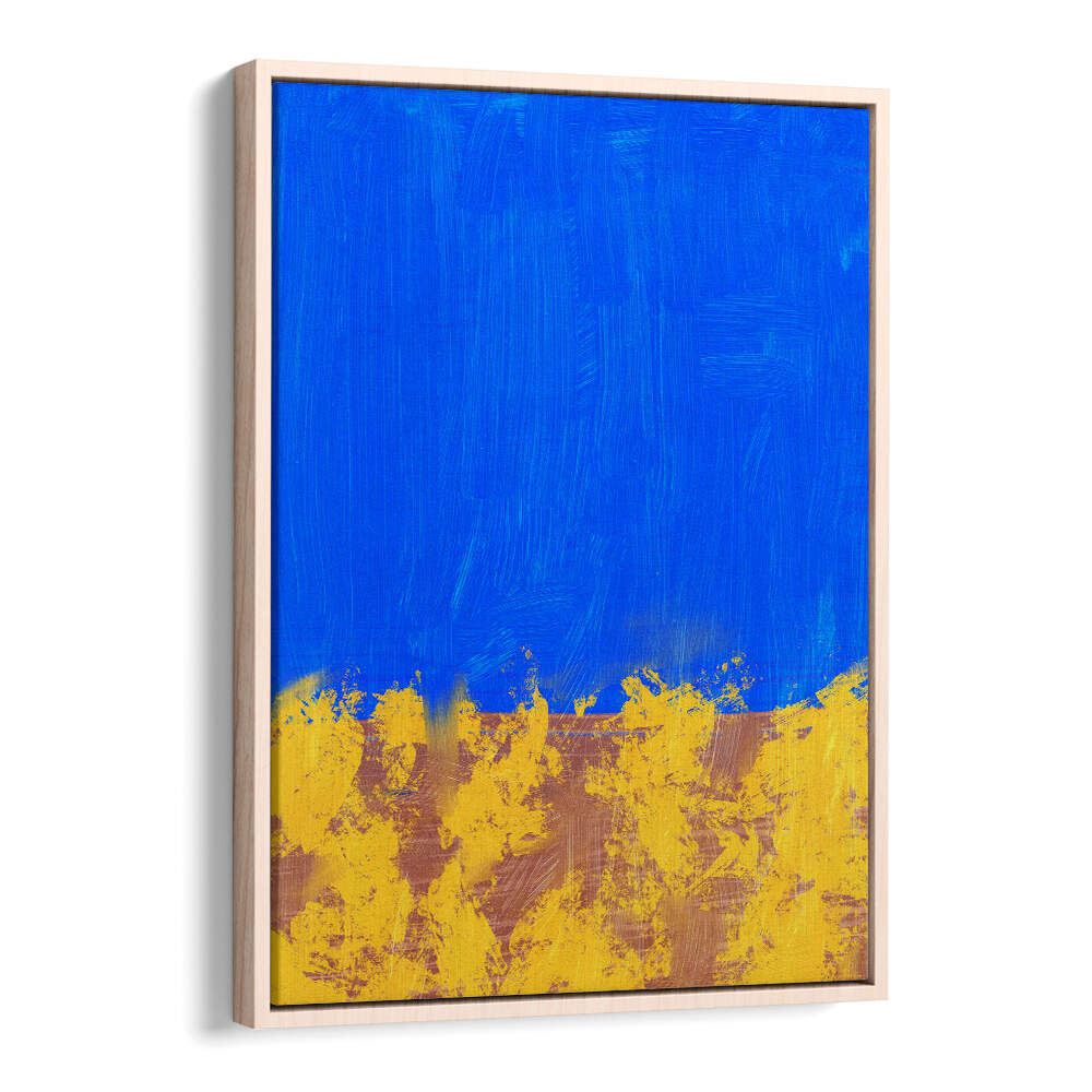 BLUE & YELLOW BRUSHSTROKES , ABSTRACT PAINTINGS
