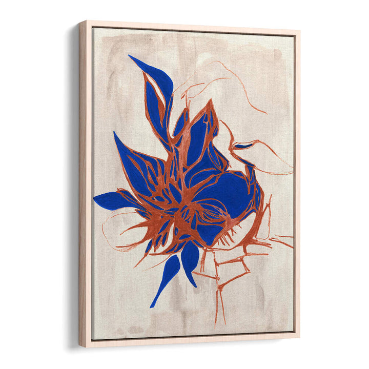 BLUE FLORAL ELEGANCE III , ORGANIC FORMS