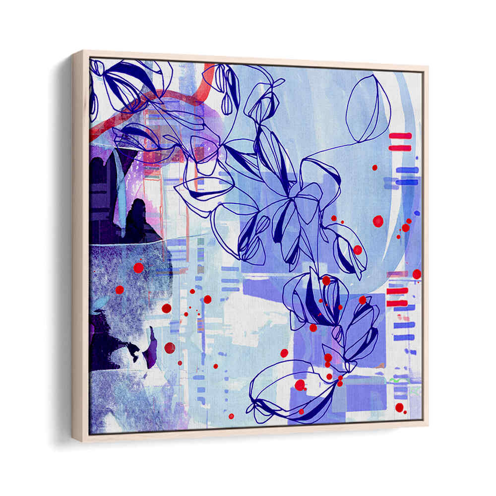 BLUE FLORAL ELEGANCE , ORGANIC FORMS