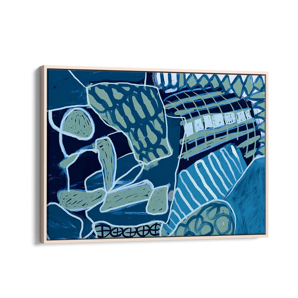 BLUE ABSTRACT A PLACE IN TIME , ABSTRACT PAINTINGS