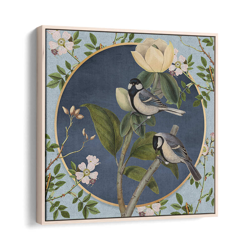 BOTANICAL COLLAGE WITH BIRDS