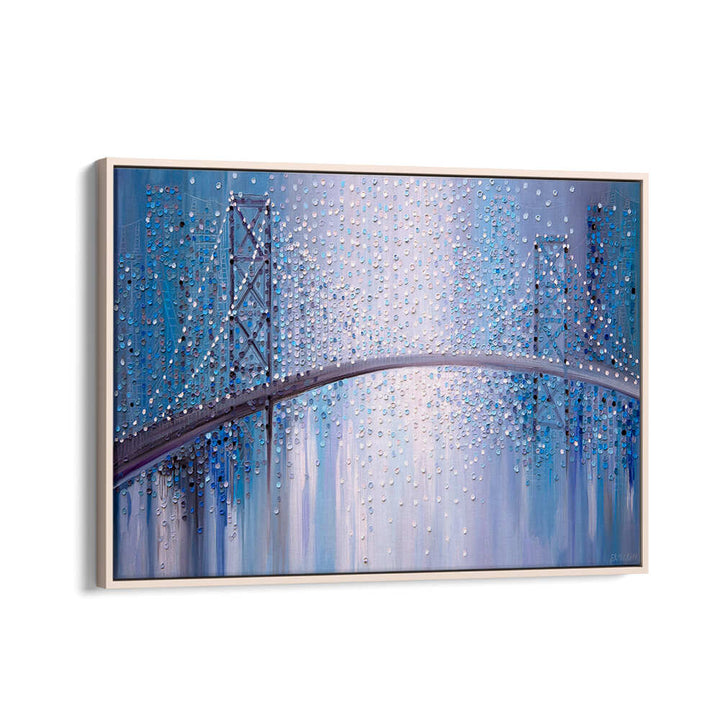 BRIDGE IN THE MIST , MODERN IMPRESSIONISM PAINTINGS