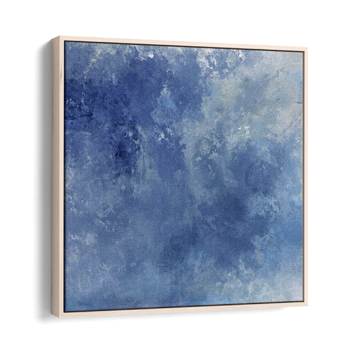 Abstract painting titled "CHASING BLUE SKIES, ABSTRACT PAINTINGS" features calming blue tones, perfect for decor.