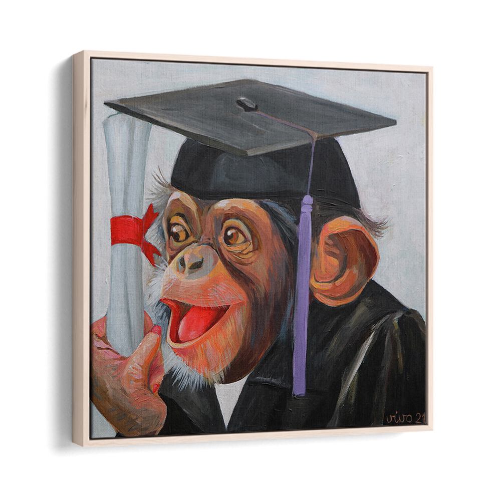 Celebrate with our CHIMP GRADUATION DAY, COMIC POSTERS, featuring a joyful chimp in graduation attire. Perfect for comic fans!