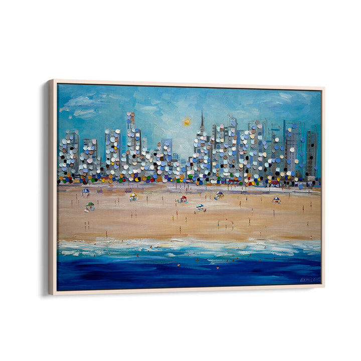 CITY BEACH , MODERN IMPRESSIONISM PAINTINGS