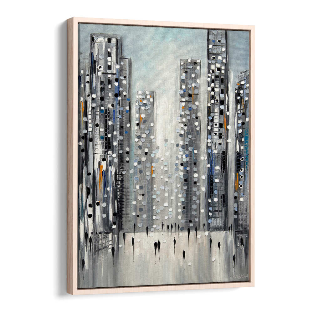 CITY REFLECTIONS , MODERN IMPRESSIONISM PAINTINGS