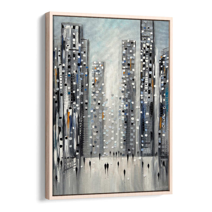 CITY REFLECTIONS , MODERN IMPRESSIONISM PAINTINGS