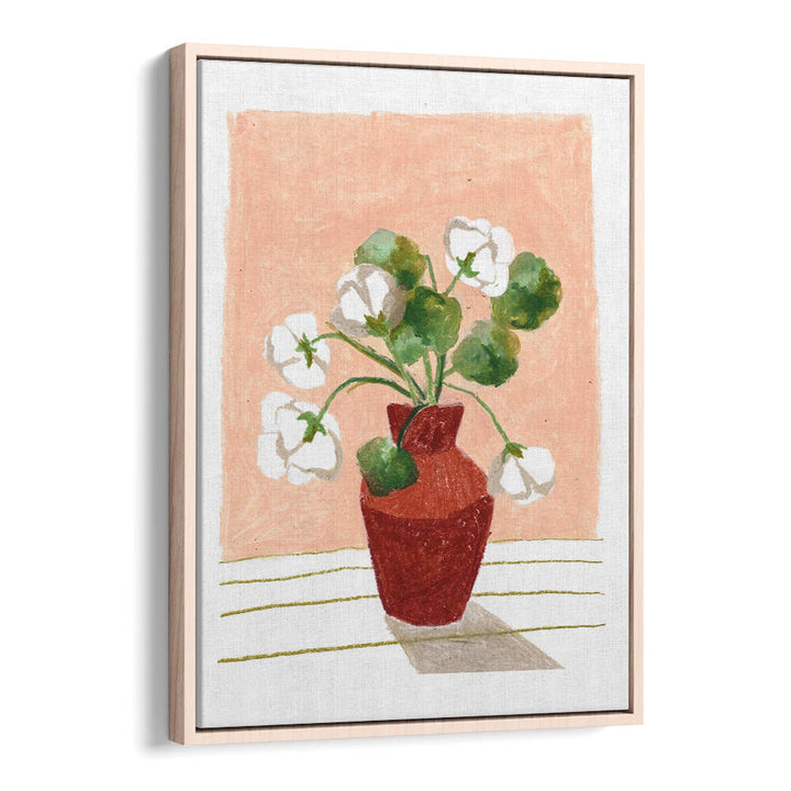 CLAY VASE I , FLORAL FLOWER PAINTINGS