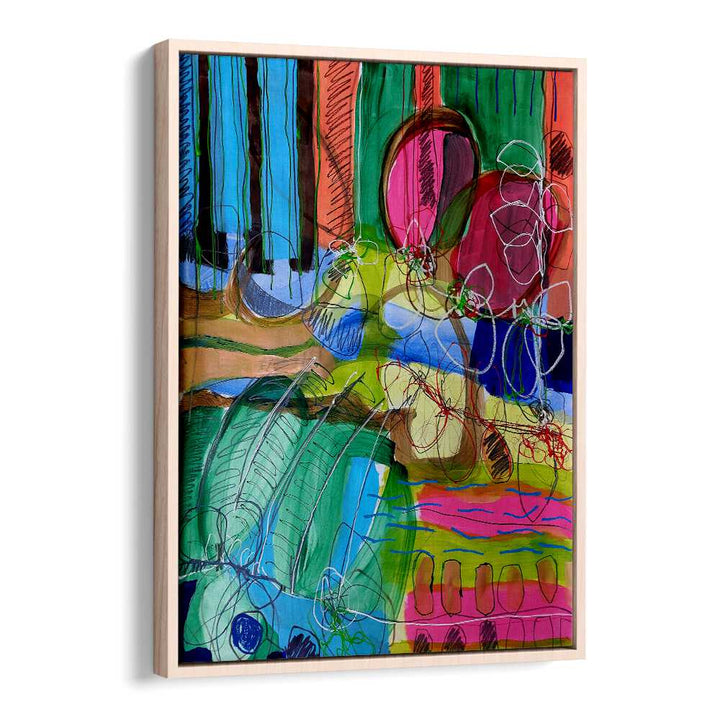 Vibrant abstract painting, "COMPOSITION FOR A SUNDAY MORNING", enhances any space with creativity and tranquility.