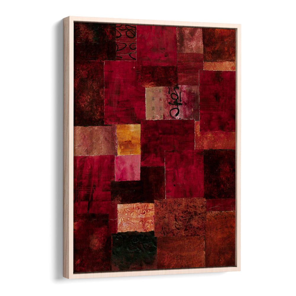 CRIMSON PATCHWORK ABSTRACT