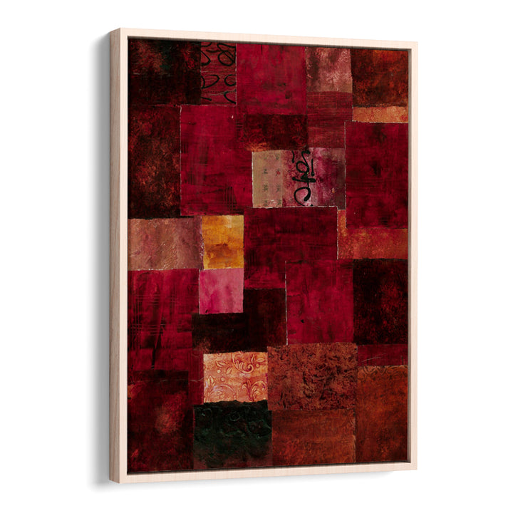 CRIMSON PATCHWORK ABSTRACT