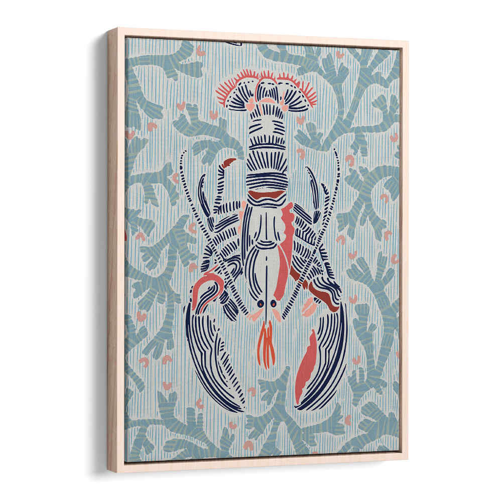 CRUSTACEAN CORE MINT, BAR art featuring a colorful lobster design, perfect for enhancing cafe ambiance.