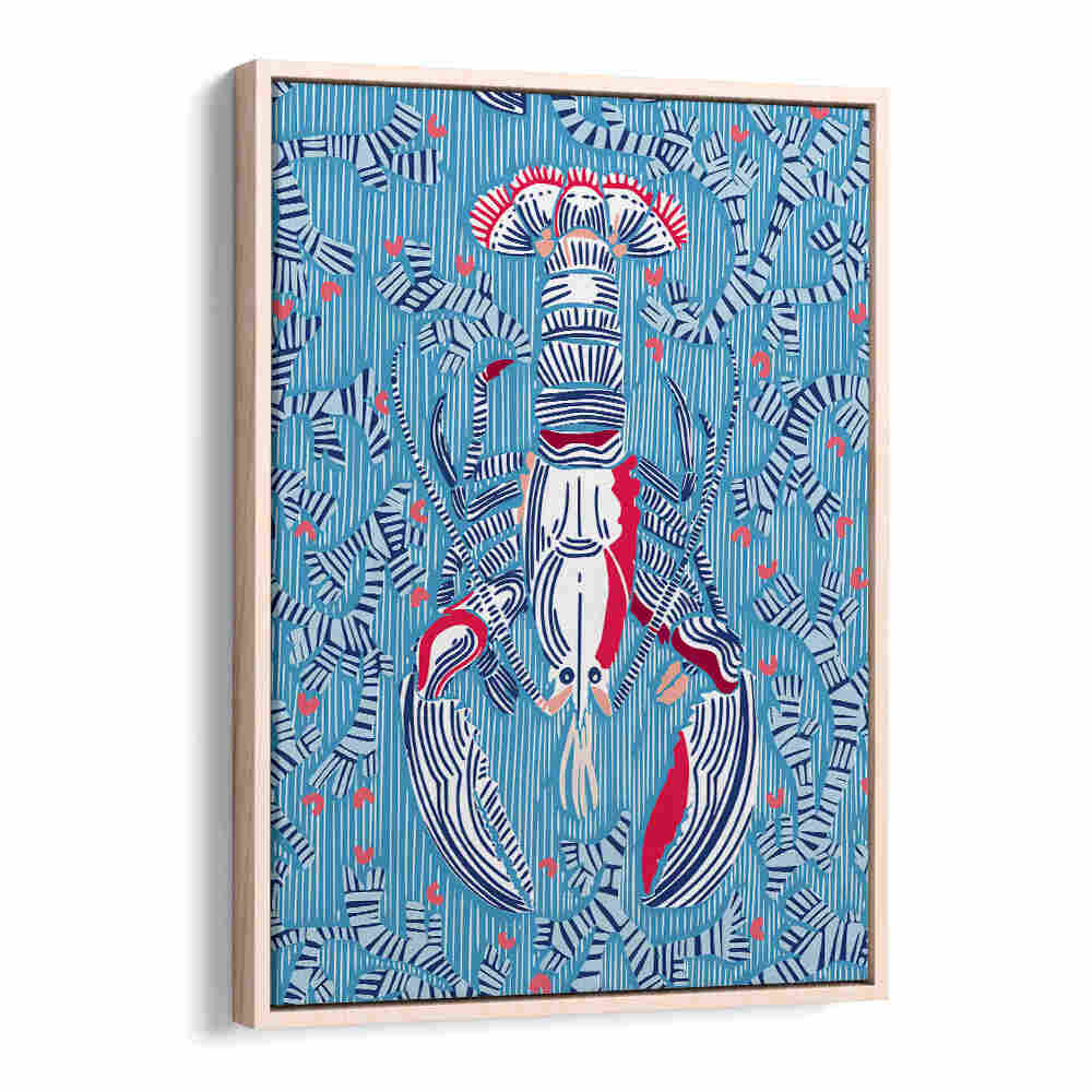Vibrant CRUSTACEAN Beach Paintings showcasing a lobster, perfect for adding coastal charm to your decor.
