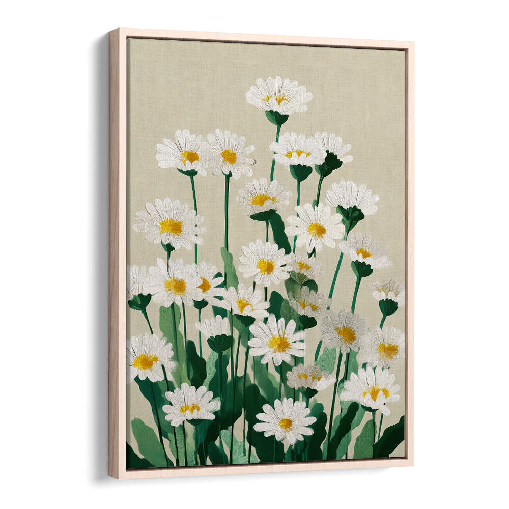 DAISY MEADOW MORNING , FLORAL FLOWER PAINTINGS