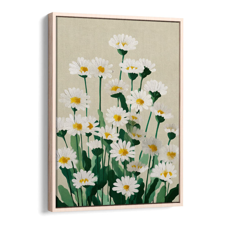 DAISY MEADOW MORNING , FLORAL FLOWER PAINTINGS