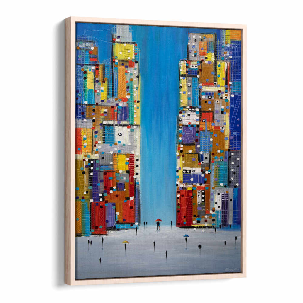 DAY IN THE CITY , MODERN IMPRESSIONISM PAINTINGS