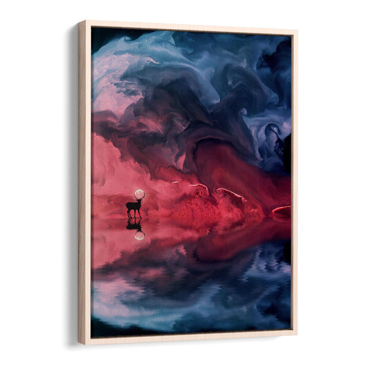 DEER MOON ABSTRACT , SURREAL ART PRINTS