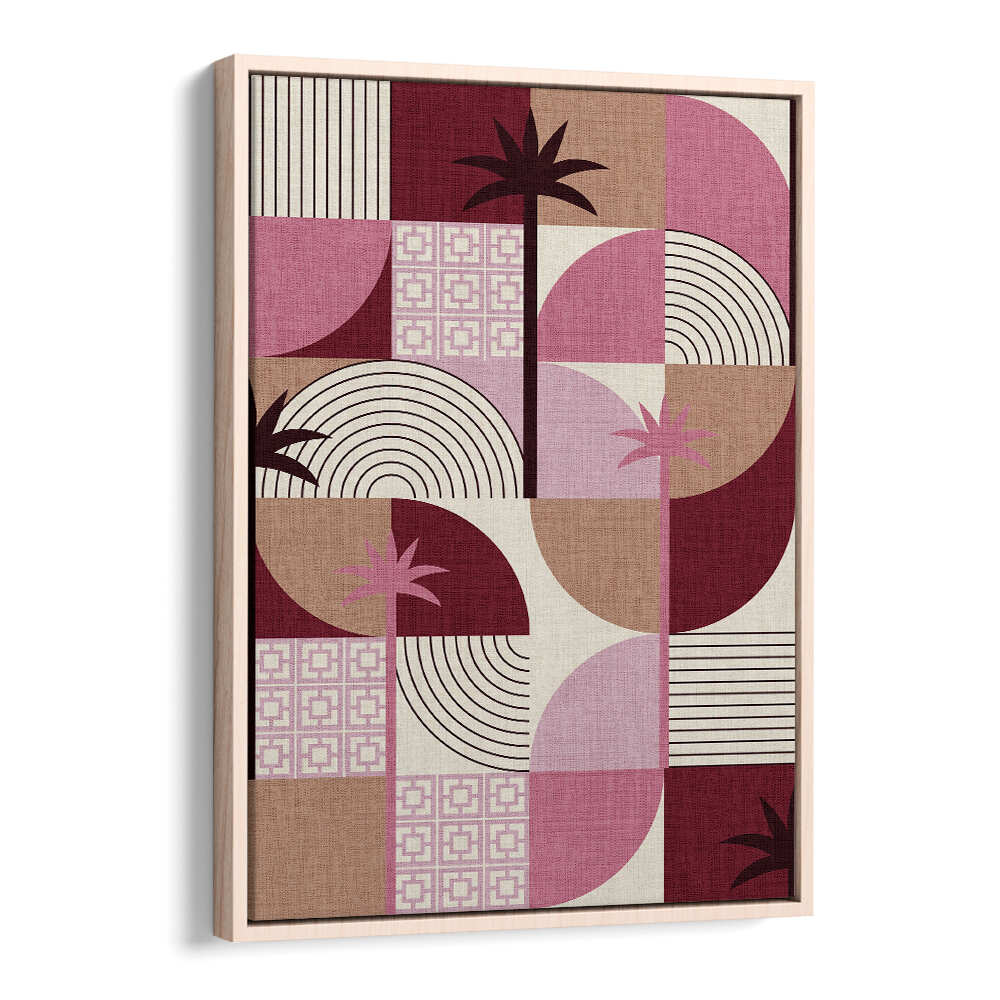 DESERT SHAPES AND PALMS MAUVE , FASHION POSTERS