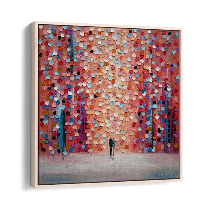 DREAM ON UNDER THE PINK RAIN , MODERN IMPRESSIONISM PAINTINGS