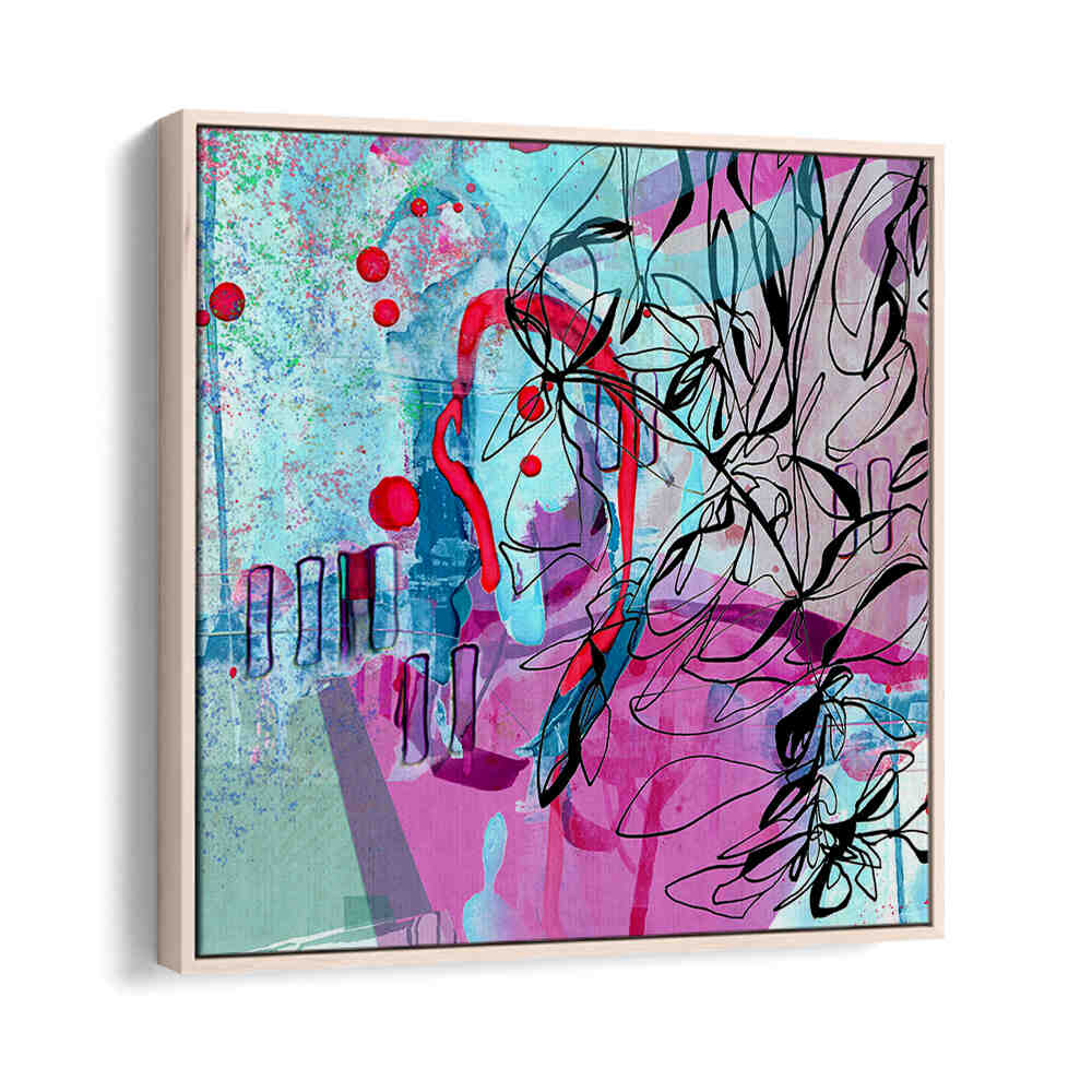 DYNAMIC BRUSHSTROKES AND FLORAL MOTIFS , ORGANIC FORMS