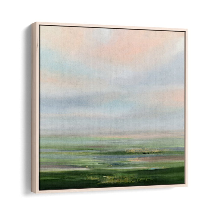 Abstract painting titled EVENING GLOW, showcasing soothing colors perfect for enhancing home decor ambiance.