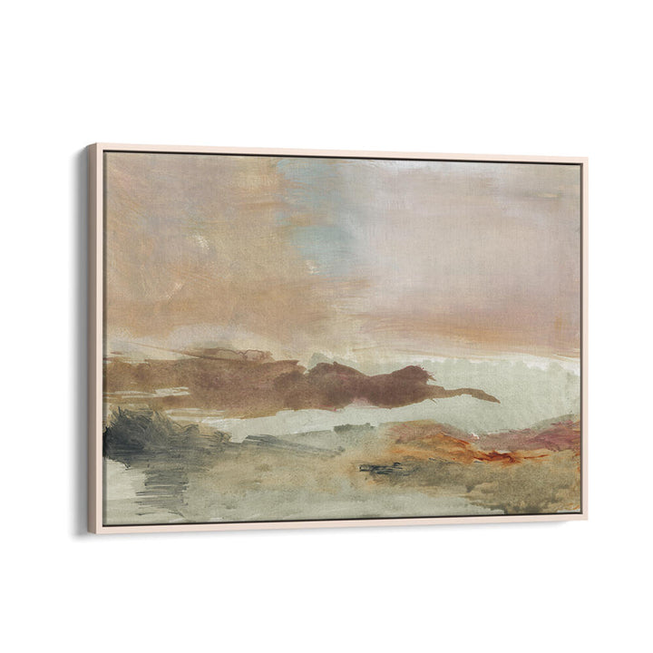 Serene abstract landscape featuring soft hues from the EARTHTONES I, LANDSCAPE PAINTINGS collection. Perfect for any space.