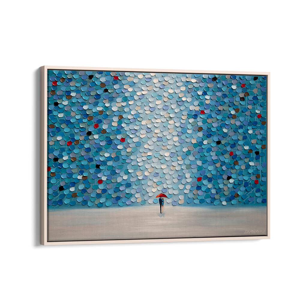 EAST SIDE STORY ON A RAINY DAY , MODERN IMPRESSIONISM PAINTINGS