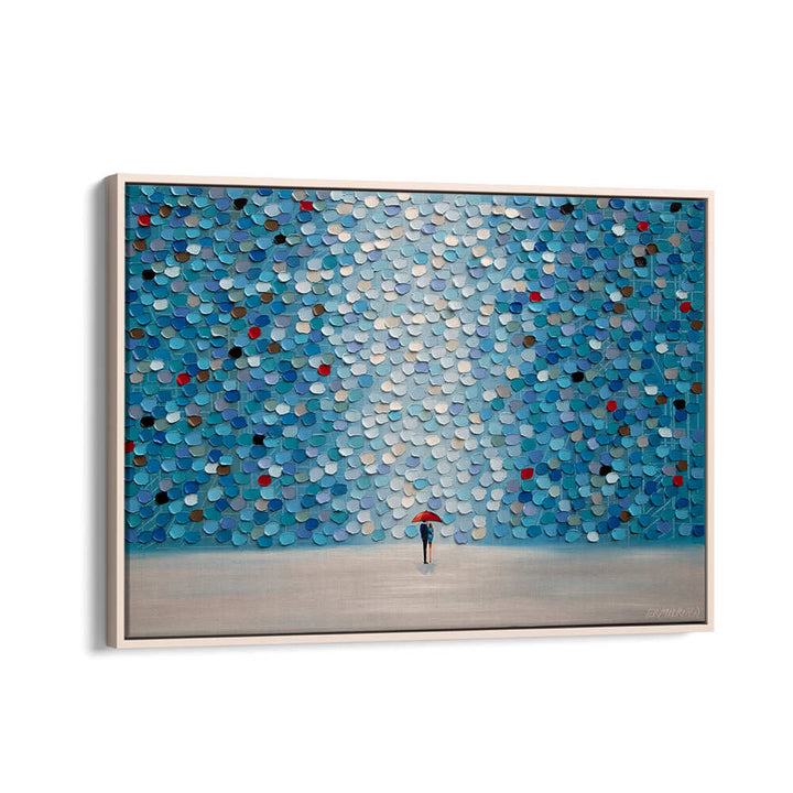 EAST SIDE STORY ON A RAINY DAY , MODERN IMPRESSIONISM PAINTINGS