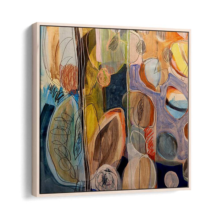Vibrant hues and fluid strokes define ELEMENTS ORGANISEES IV, captivating abstract paintings for modern decor.
