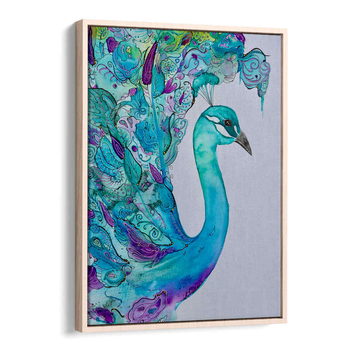 Vibrant abstract EMERALD PEACOCK, ANIMAL PAINTINGS that enhance your living space with majestic elegance.