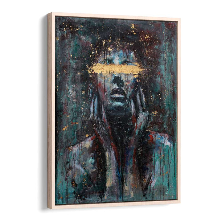 Vibrant ENLIGHTENED, PORTRAITS artwork featuring expressive figurative illustration with gold accents. Perfect for decor.