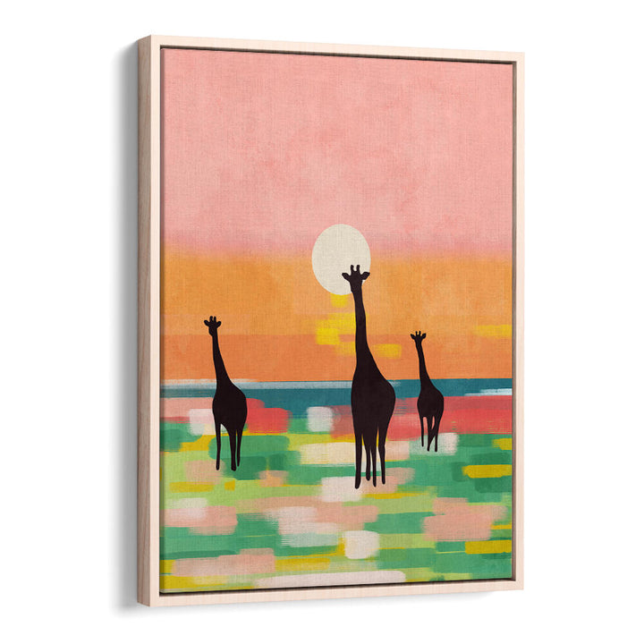 EVENING STROLL IN THE SAVANNAH , KIDS ROOM PAINTINGS