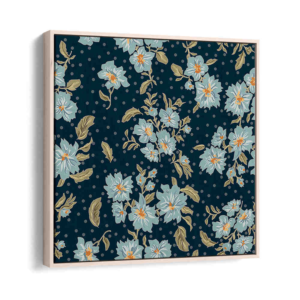 Elevate your decor with FLORAL HERITAGE V, PATTERN ART PRINTS, featuring vibrant flowers on a dark background.
