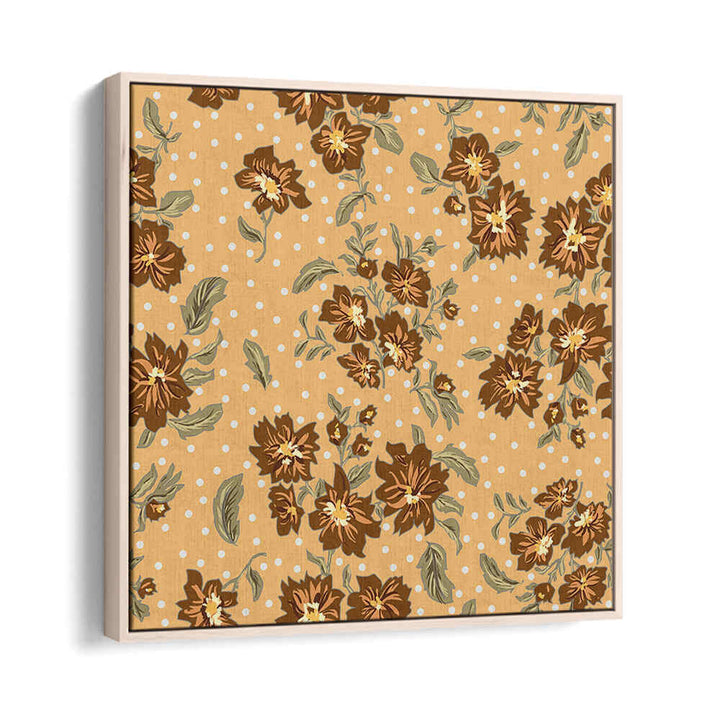 Elegant FLORAL HERITAGE I, PATTERN ART PRINTS featuring intricate floral designs on a warm background, perfect for decor.
