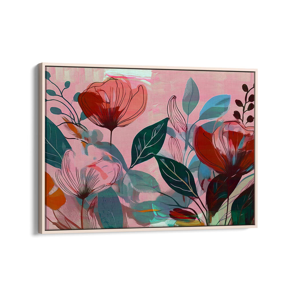 FLOWERS GARDEN I , FLORAL FLOWER PAINTINGS