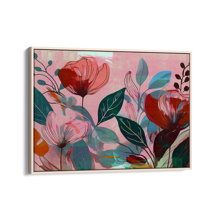 FLOWERS GARDEN I , FLORAL FLOWER PAINTINGS