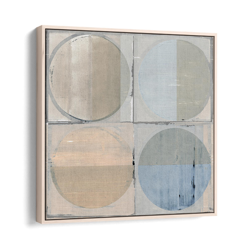 Elevate your decor with FOUR CIRCLES AND SQUARES I, GEOMETRIC ART PRINTS featuring a modern, minimalist design.