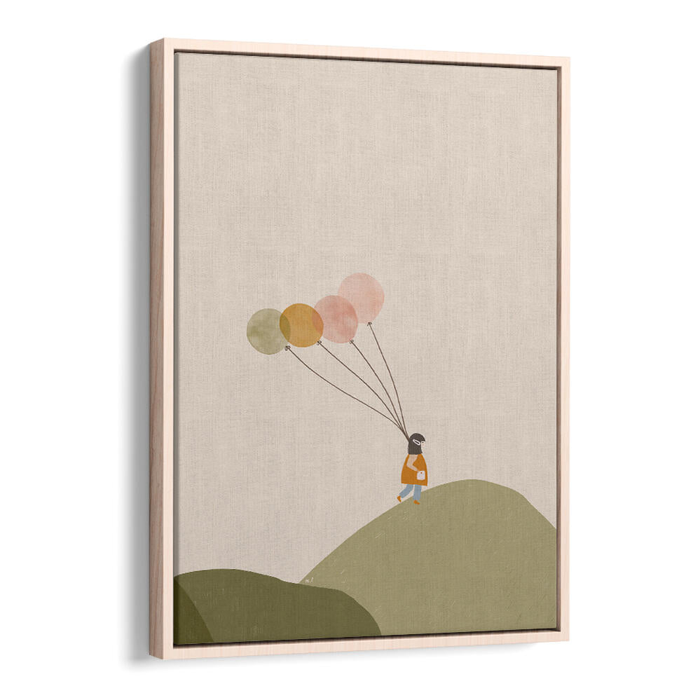 GIRL AND HER BALLOONS , KIDS ROOM PAINTINGS