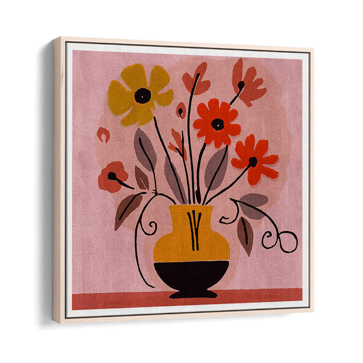 GOLDEN BOUQUET IN BLOOM , FLORAL FLOWER PAINTINGS