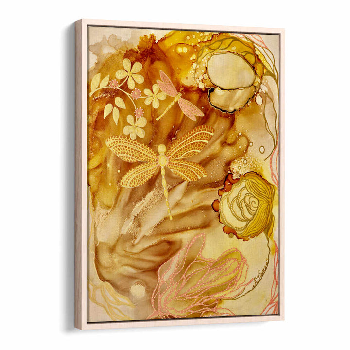 Vibrant GOLDEN DRAGONFLIES, KIDS ROOM PAINTINGS create a magical atmosphere in your child's room. Perfect for imagination!