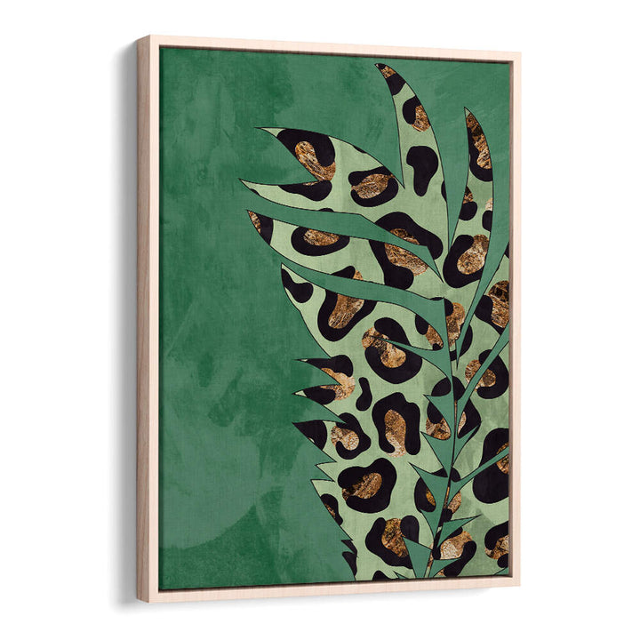 GREEN LEOPARD PRINT PALM LEAF , FASHION POSTERS