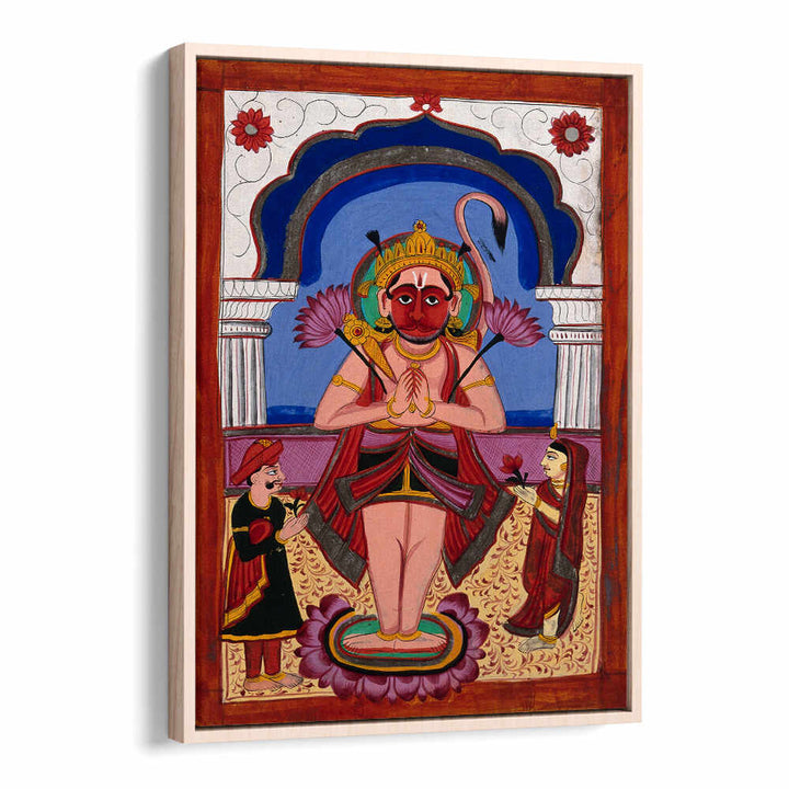HANUMAN WITH TWO WORSHIPPERS
