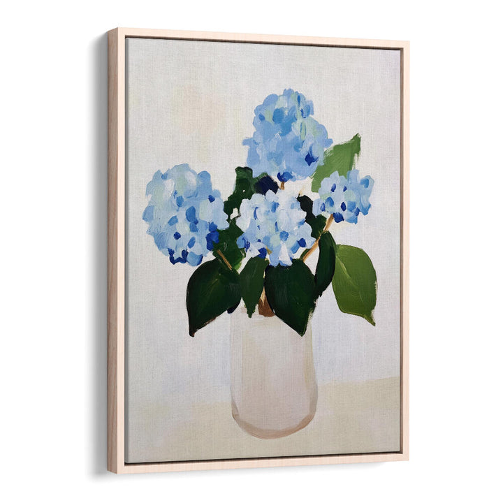 HYDRANGEAS IN VASE , FLORAL FLOWER PAINTINGS