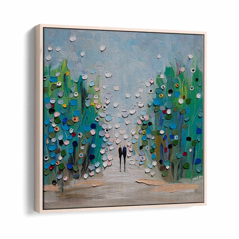 IN THE GARDEN , MODERN IMPRESSIONISM PAINTINGS