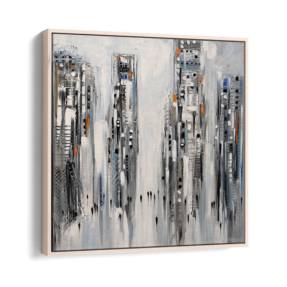 IN THE NEW CITY , MODERN IMPRESSIONISM PAINTINGS