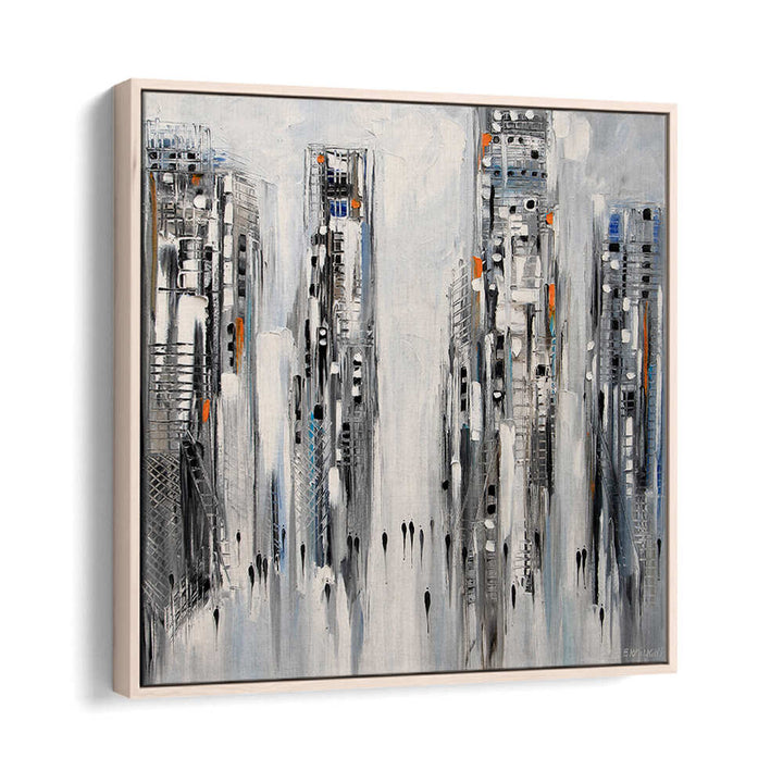 IN THE NEW CITY , MODERN IMPRESSIONISM PAINTINGS